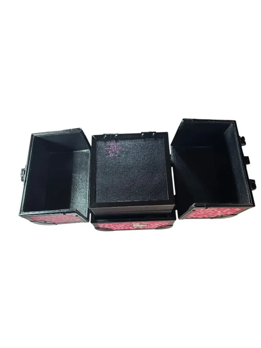 Hello Kitty Makeup Travel Case Impressions Vanity Co. Pink Leopard NWT